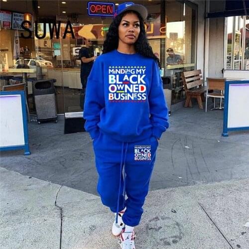 Sporty 2 Piece Set Hoodies and Sweatpants Fall Winter Clothes Women Two Piece Outfits Casual Tracksuits Sweatsuits Wholesale