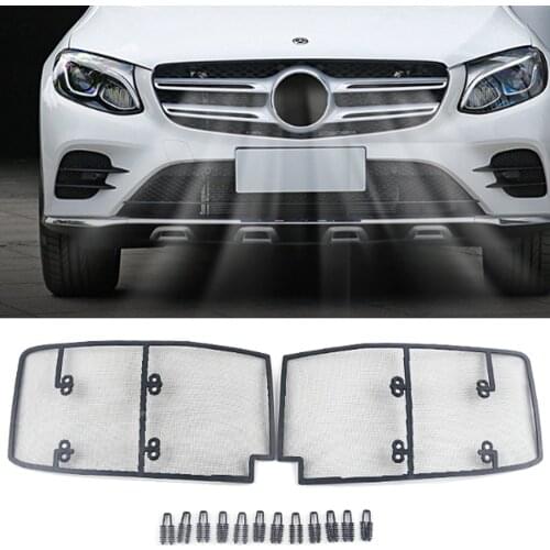 Fit For Mercedes Benz GLC 2018 Steel Front Insect Grill Net Car Screening Mesh Cover Car Accessories High Quality