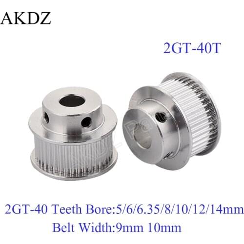 40 teeth GT2 Timing Pulley Bore 5mm 6mm 6.35mm 8mm 10mm for belt used in linear 2GT pulley 40Teeth 40T