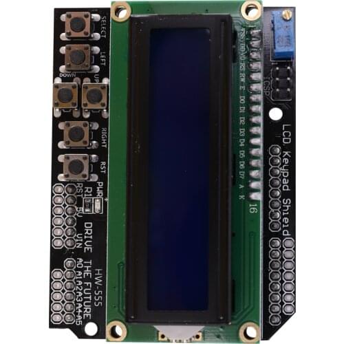 1Pcs Lcd Keypad Shield Lcd1602 Lcd 1602 Module Display For Arduino Atmega328 Atmega2560 Raspberry Pi Uno Blue Screen Wavgat