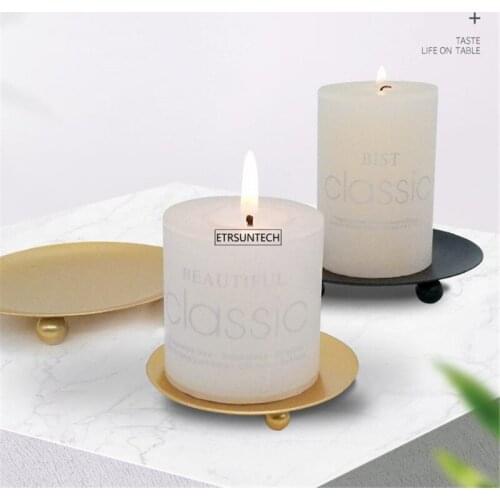 100pcs Metal Candle Holders Simple Golden Wedding Decoration Bar Party Living Room Decor Home Decor Candlestick
