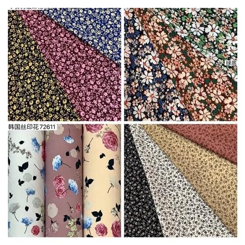 2021 spring and summer high quality impermeable chiffon floral fabric, Japanese and Korean style dress shirt apparel fabric new