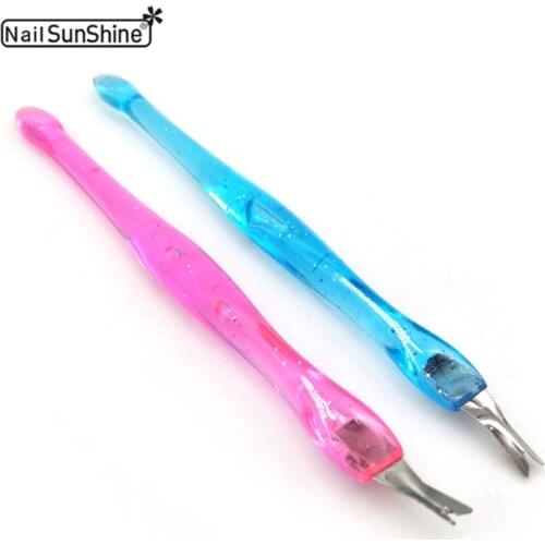 5pcs/lot Cuticle Pusher Dead Skin Fork Trimmer Peeling Knife Cuticle Remover Cosmetic Makeup Nail Art Tools Manicure Accessory