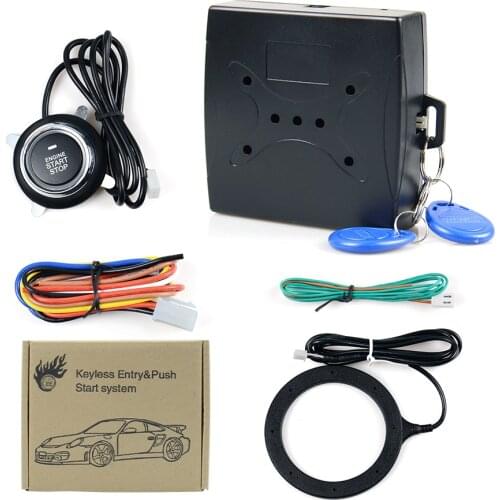 2021 Car Alarm Car Engine Push Start Button RFID Lock Ignition Starter Keyless Entry Start Stop Immobilizer Anti-theft System