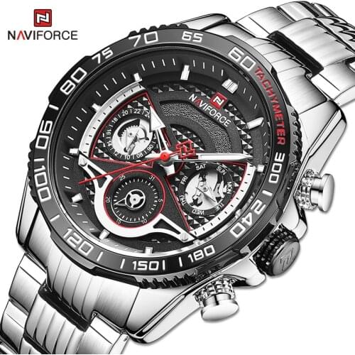 NAVIFORCE Men Watch Brand Luxury Relogio Masculino Quartz Casual Luminous Wristwatches Stainless Steel Waterproof Simple Montre