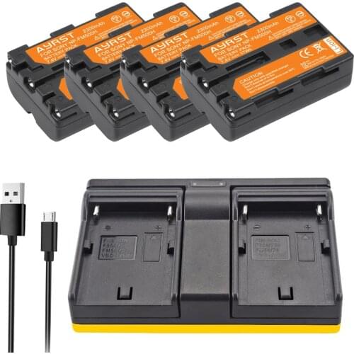 NP-FM500H FM500h Battery+LED USB Dual Charger Port for Sony Alpha A58 DSLR-A350A300/A350/A450/A500/A550