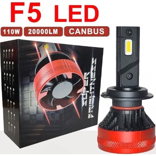 Automotive Newest Super Bright F5 Headlamp GXP Chip 55W Dual Ball Fan Design H4 H7 H11 9005 9006 Led Fog Light Kit