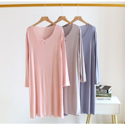 Fdfklak New Pregnancy Maternity Sleepwear Nursing Pregnant Breastfeeding Clothing Modal Hostpital Night Dress Nightgown