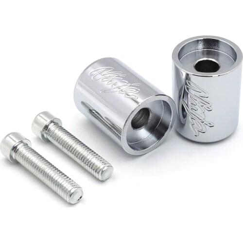 Aftermarket free shipping motorcycle parts Bar Ends For Kawasaki Ninja Ex250 Ex500 Ex650R Zx6R-636 Zrx1100 Zzr1200 CHROMED