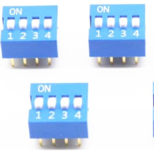 IMC Hot 10 Pcs 2 Row 8 Pin 4P Positions 2.54mm Pitch DIP Switch Blue