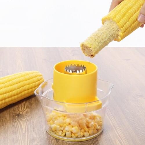 Stainless Steel Corn Peeler, Creative Handheld Corn Grain Separator, Thresher, Kitchen Gadget Cutter Container Hearts Glasses