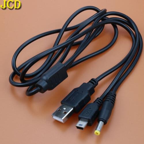 JCD 1PCS 2 in 1 USB Charger Cable For PSP 1000 2000 3000 Charging Transfer Data Powe Cord For PSP2000 Power Cable Game Accessory