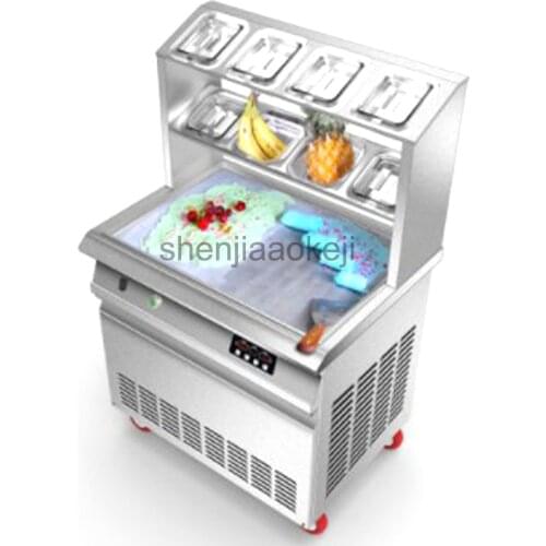 Commercial Intelligent square pot fried ice machine Smart Stainless Steel Fried yogurt machine Fried ice roll maker25-35L/h 1pc