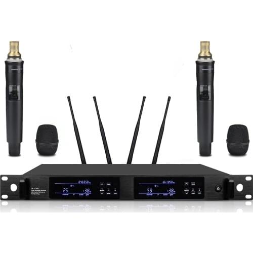 QLX-24D KSM9 Condenser High Quality UHF Profeesional Dual Wireless Microphone System Stage Performance Wireless microphone