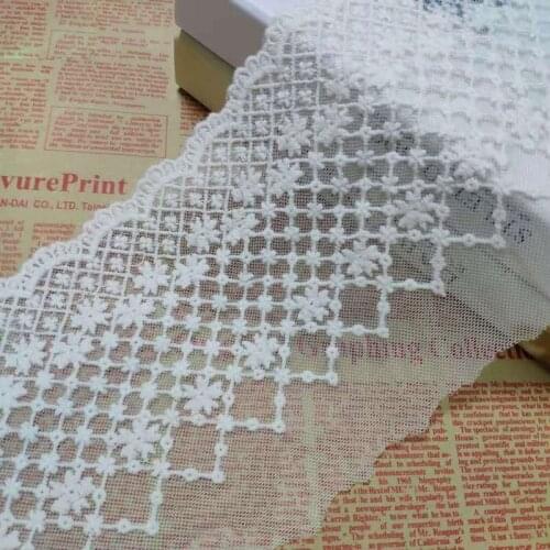 13cm*5yards embroidery flower mesh lace trims for Clothes cotton lace trimmings and ribbons for dress DIY craft accessories