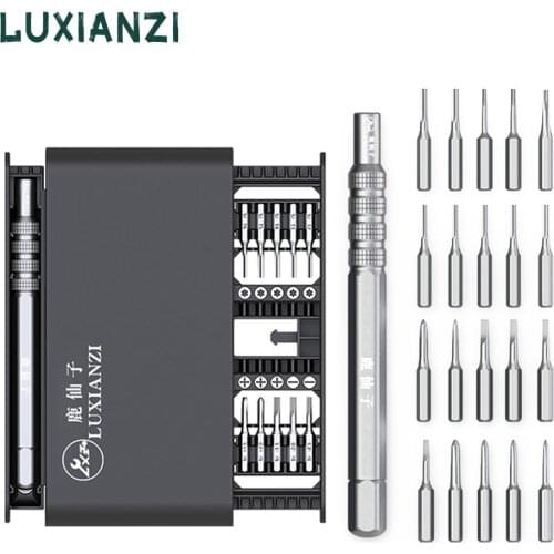 LUXIANZI Multi Screwdriver Set 20 in 1 Magnetic Screw Driver Kit Torx Hex Precision Bits Handle Mobile Phone Repair Hand Tool