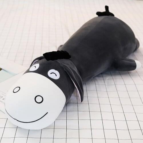 Stuffed Animals Plush Toys Stuffing Doll Donkey Pillow Soft Cushion Cartoon Girl Pillow Kids Gift 120cm Big Plush Donkey Toys
