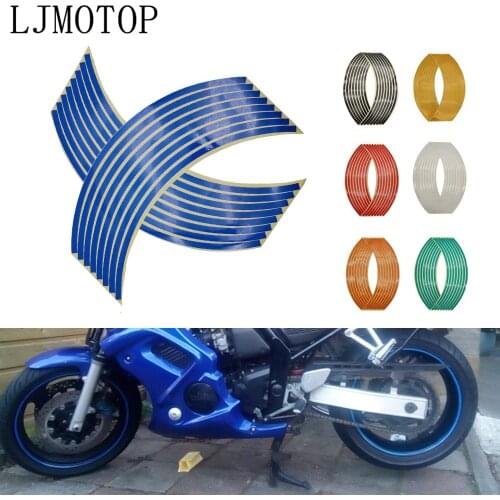 Motorcycle Wheel Sticker Motocross Reflective Decals Rim Tape Strip For Suzuki GSX 1250 1400 650F SFV650 SV650 GSXR 600 750