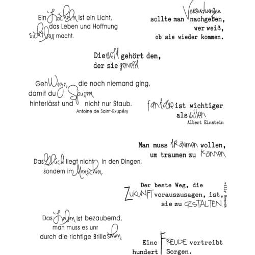 CLEAR STAMP German DIY Scrapbook Card album paper craft silicon rubber roller transparent stamps R28