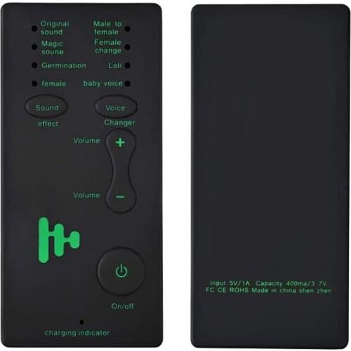 Voice Changer Mini Portable Voice Modulator with Adjustable Voice Functions Phone Computer Sound Card