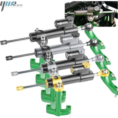 CNC Aluminum Adjustable Motorcycle Steering Stabilize Damper Bracket Mount Kit For Kawasaki ER6N ER-6N ER 6N 2013 2014 2015 2016