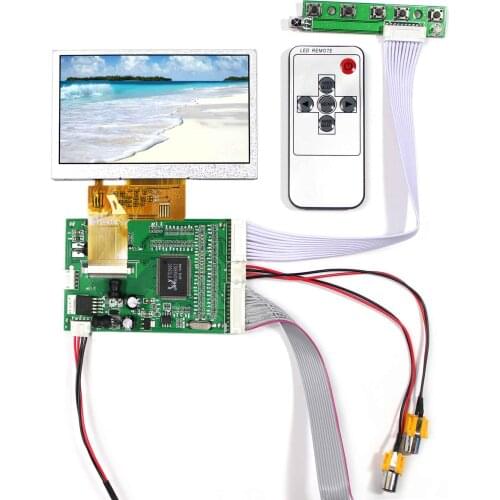 VGA 2AV Reversing LCD Driver Board With 4.3inch VS043T-004A 480x272 LCD Screen