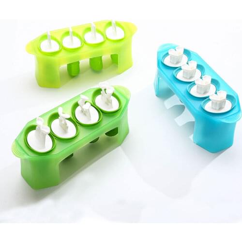 Silicone Ice Tray Creative Personality Ice Model Snowman Popsicle Mold Silicone Ice Cream Mold with Sticks Dor Children Party
