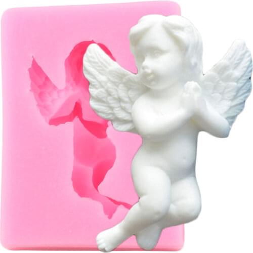 Baby Angel Silicone Molds Cupcake Topper Fondant Cake Decorating Tools DIY Soap Resin Clay Mold Candy Chocolate Gumpaste Moulds