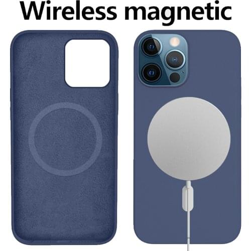 Sillicone Case For iPhone 12 Pro Max 12 Mini Case Support Magnetic Wireless Charging Luxury Silky Magnetic Adapt