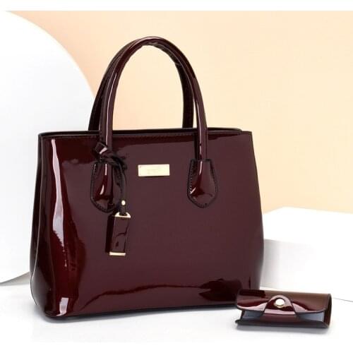 Women Handbags High Quality Patent Leather Womens Bag Fashion Shoulder bag Luxury Tote bag+card package Designer Messenger Bags