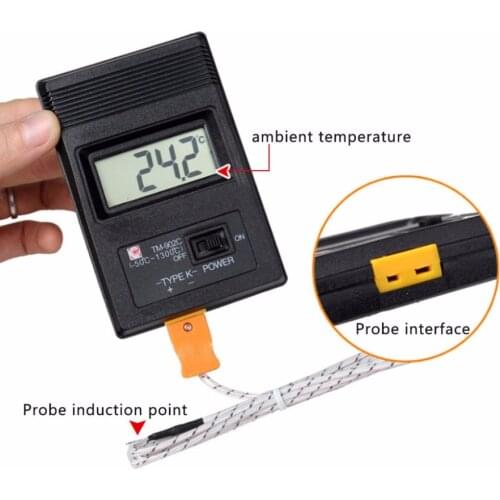 TM-902C Temperature Meter K Type LCD Digital Thermometer Thermocouple Probe 1300 Celsius Tester Tools