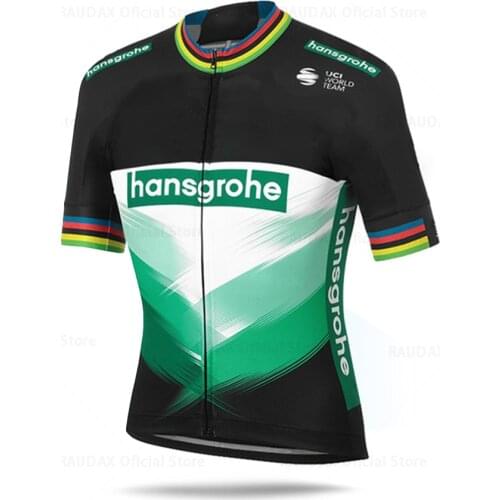 Cycling Jersey Set RX Hansgrohe New Team Summer Short Sleeve Cycling Shirt Bike Bicycle Clothes Clothing Ropa Ciclismo Triathlon