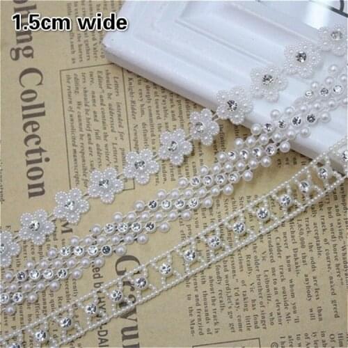 Fine Beaded And Diamond Connected Lace DIY Womens Child Headdress Bracelet Necklace Shiny Making Gift Box Multipurpose Ribbon