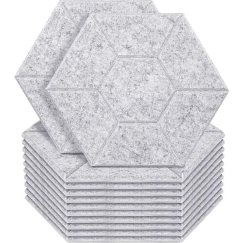 12 Pcs Sound Panels,Hexagonal Sound-Insulating Panels,Beveled Wall Panels,Acoustic Treatment Tiles for Homes and Offices