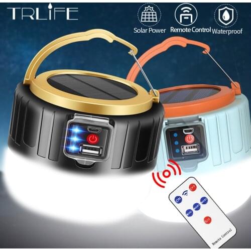 Solar Tent Light Camping Outdoor Lamp LED Bulb Portable Lantern Work Emergency Torch USB Rechargeable 190W 280W For BBQ Hiking