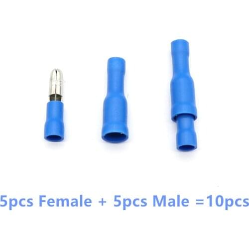 10pcs Blue Male Female Bullet Insulated Connector Crimp Terminals Wiring Cable Plug FRD2-156 FRD2.5-156 MPD2-156 MPD2.5-156 Hot