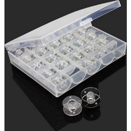 25Pcs/Set Bobbins Box Set Sewing Box Accessories Stitch Machine Spools Sewing Supplies Storage Box for Sewing Quilting Tools