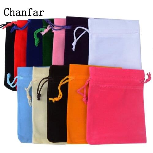 25pcs/bag 9x12cm Jewelry Packaging Velvet Bag Wedding Gift Bags & Pouches