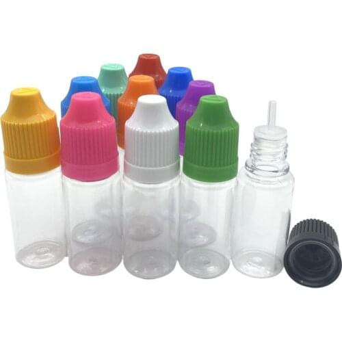 3200pcs Eye E Liquid Needle Bottles Empty 10ml Plastic Dropper Bottle With Childproof Cap And Long Tip Vail