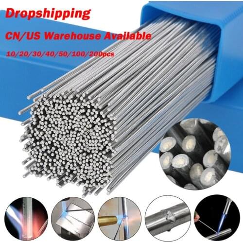 10/20/30/40/50/100PCs No Need Solder Powder Aluminum Welding Rod 1.6/2MM Brazing Low Temperature Aluminum Solder Soldering Rod
