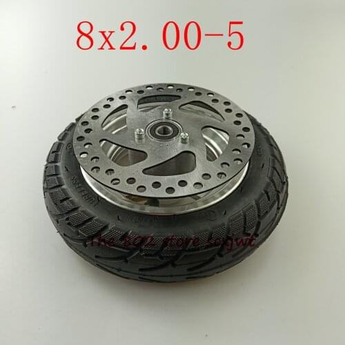 Lightning Delivery 8*2.00-5 Tubeless Wheel Tyre +disc 8x2.00-5 wheel hub Pocket Bike MINI Bike Electric Wheelchair Wheel Motor
