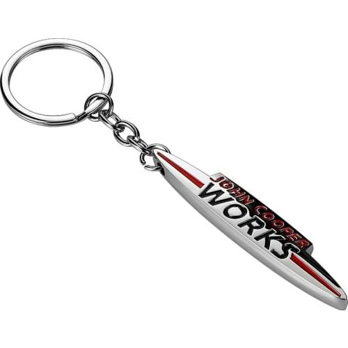John Cooper Works Logo Metal Keyring Keychain Key Chain Ring For BMW Mini Cooper S JCW F56 F55 F60 R56 R55 R60 R61 Car Styling