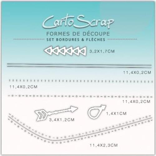 CH 2021 New Arrival Bordures-fleches Stencil Metal Cutting Dies For Scrapbooking Practice Hands-on DIY Album Card Handmade Tools