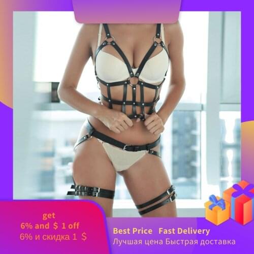 CKMORLS Leather Harness Bondage Women Lingerie Harajuku Garter Belt Harness Erotic Lingerie BDSM Bandage Sexy Body Chest Harness