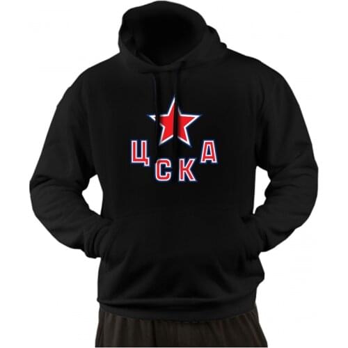 KHL Ice Hockey Team Logo CSKA Cotton Hoodie Customized Unoffcial