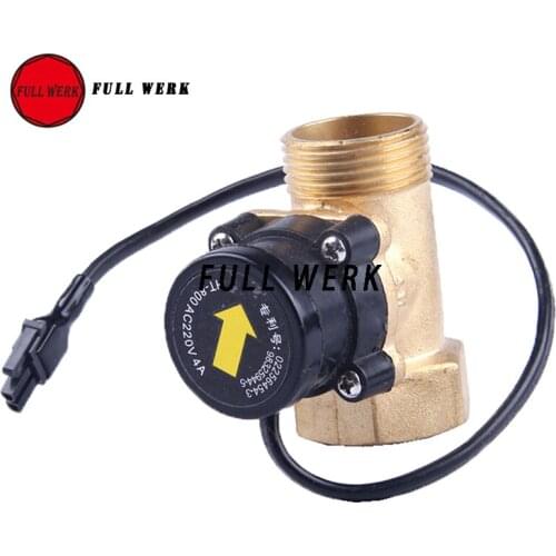HT800 1 Inch 220V 4A Water Pump Flow Sensor Switch Liquid Booster Solar Heater Brass Magnetic Pressure Automatic Control Valve P