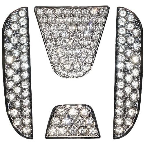 For Honda Accord Civic Fit CRV Spirior Elysion Odyssey Accessories Car Steering Wheel Logo Diamond Decoration Cover Stickers
