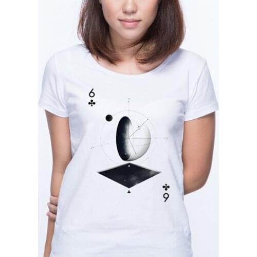 Playing cards club 6 graphic tees tops tshirts Poker gothic kawaii tshirt women t shirt korean vintage clothes 2020 dropshipping