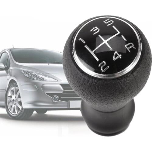 Leather Car Gear Shift Shifter Knob 5 Speed For CITROEN C1 C3 C4 For PEUGEOT 106 107 205 206 207 306 307 308 309 405 406 407 Etc