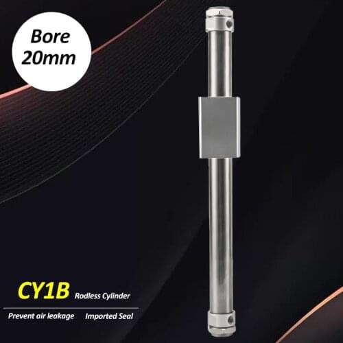 CY1B20 CY3B20 Magnetical Coupling Rodless cylinder high pressure aluminum alloy long stroke Rodless air cylinder CY3B20-300